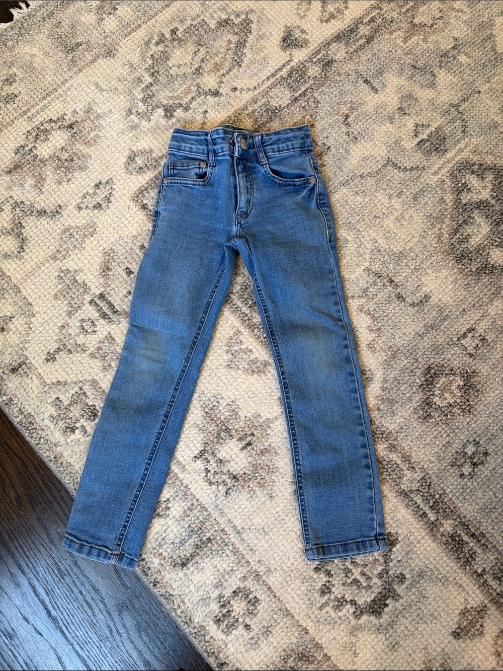 Boden Kids' Denim Jeans with Neon Trim